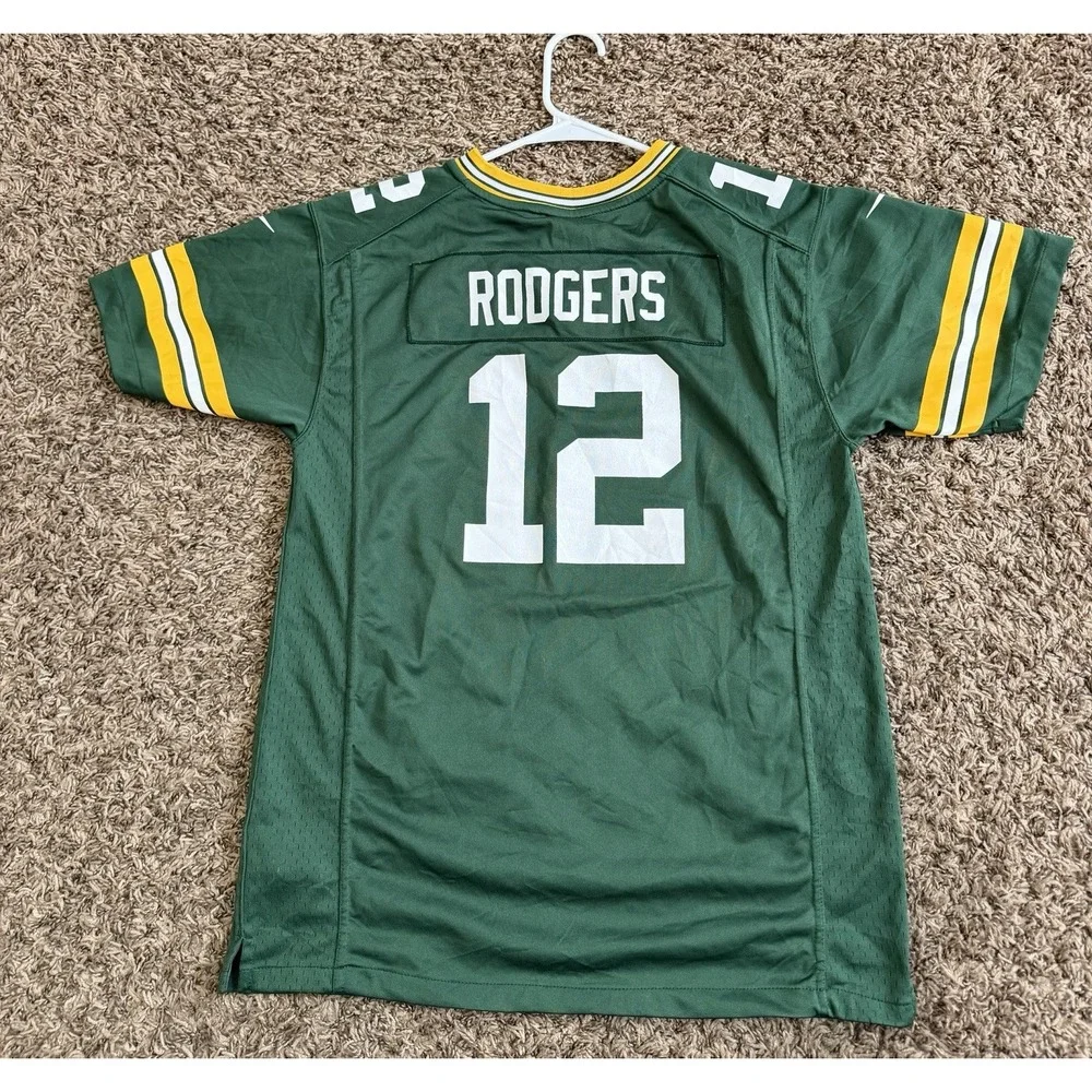 Green Bay Packers Aaron Rodgers #12 NFL Nike On Field Jersey Youth XL 18-20